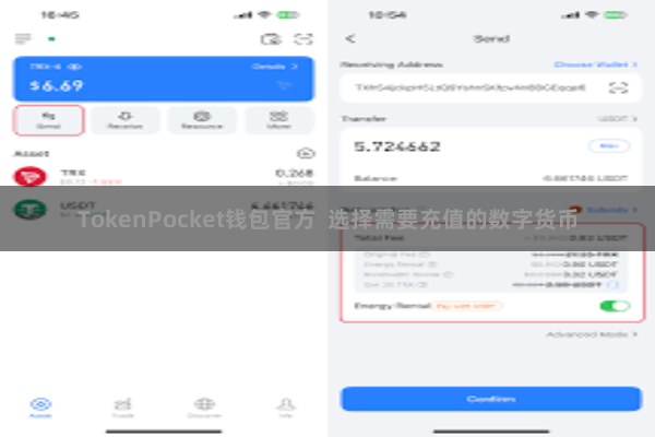 TokenPocket钱包官方  选择需要充值的数字货币